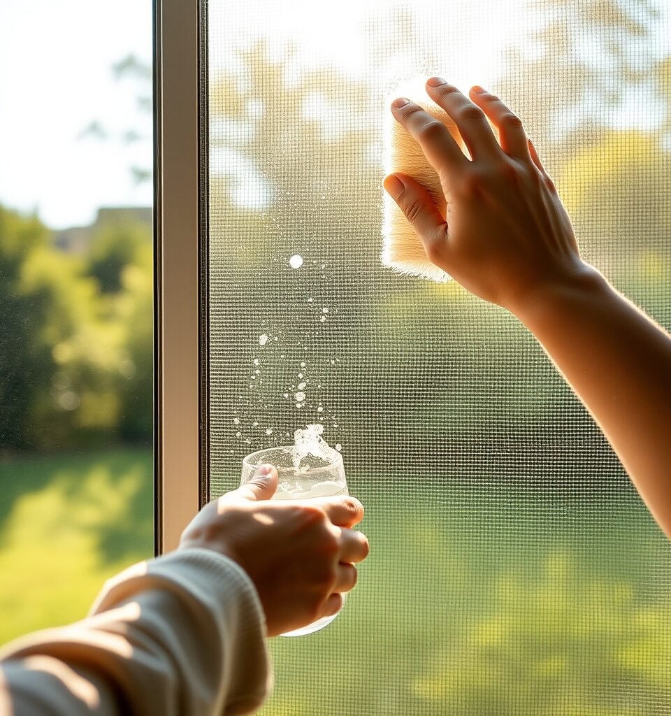 how to clean window screens — visual overview